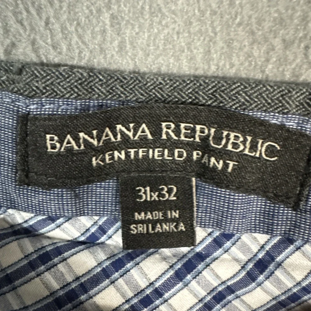 Banana Republic Pants Mens 31x32 (Fits 32x30) Gray Kentfield Slim Herringbone